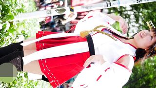 コミックマーケット コスプレ グラマラス超美人レイヤーさんの巫女パンチラ お尻の鳥肌まで分かる高精細 バックしゃがみ まくり voyeur jp