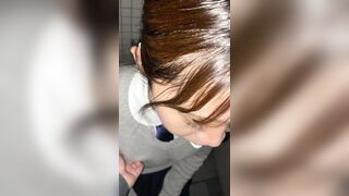 援〇 美少女jkセフレ 仕事終わりに呼び出し 公衆トイレで無理やり生フェラ voyeur jp